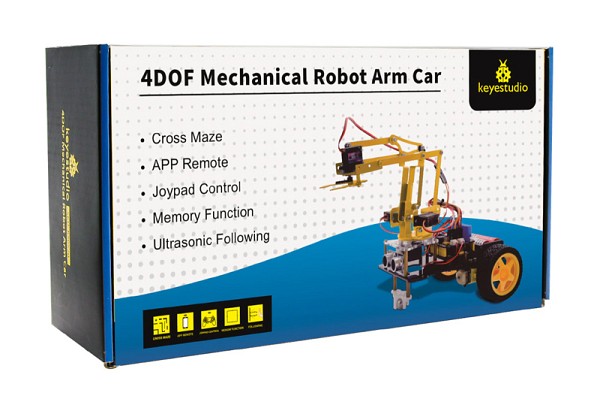 KEYESTUDIO 4DOF mechanical robot arm car kit KS0520, για Arduino KS0520