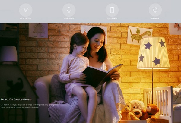 YEELIGHT Smart λάμπα LED YLDP15YL, Wi-Fi, 8.5W, E27, 800lm, 2700K YLDP15YL
