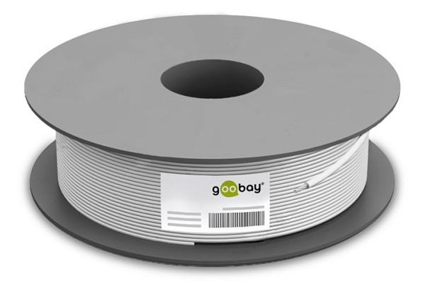 GOOBAY καλώδιο κεραίας 27518, 120dB, 75Ω, CCS, 100m, λευκό 27518