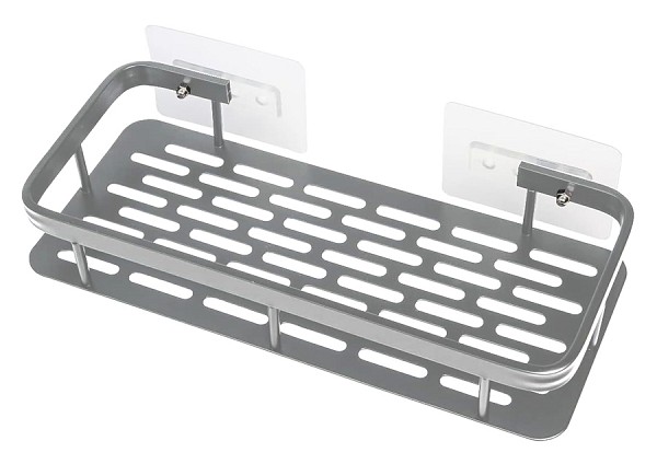 HOME USE ράφι τοίχου HUH-0161, αλουμινίου, 30x5x13cm, ασημί HUH-0161
