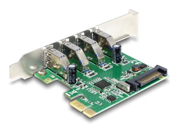 DELOCK κάρτα επέκτασης PCI Express x1 σε 4x USB 89360, 5 Gbps 89360