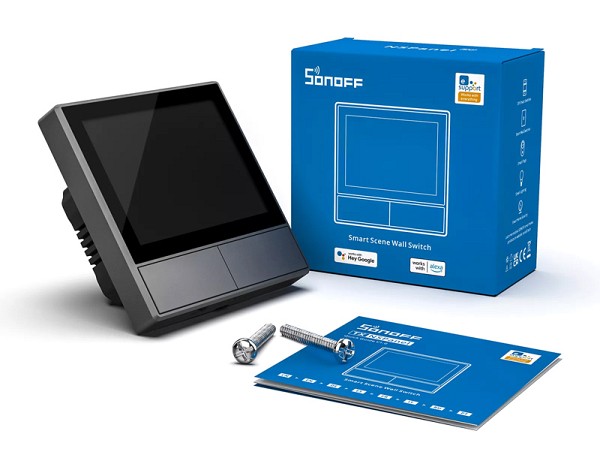 SONOFF smart panel ελέγχου NSPanel με οθόνη αφής, 2-gang, Wi-Fi, γκρι NSPANEL-EU