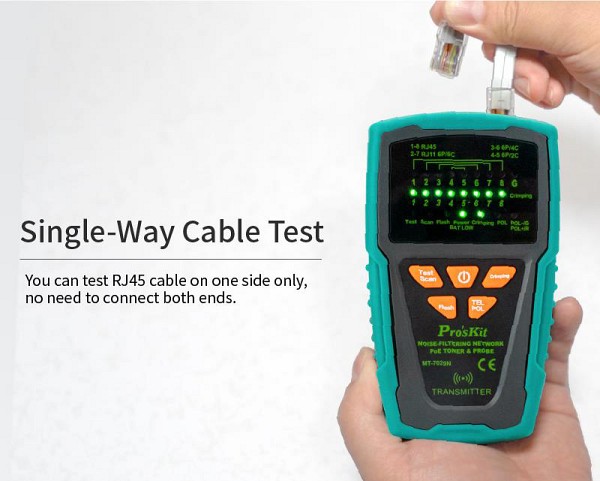 PROSKIT tester καλωδίων δικτύου MT-7029N για RJ45/11/12 MT-7029N