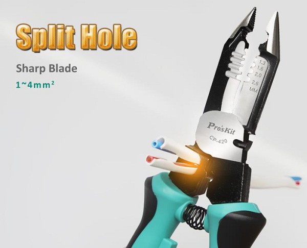 PROSKIT πολυλειτουργική πένσα απογύμνωσης καλωδίων CP-420, 5 σε 1, 225mm CP-420