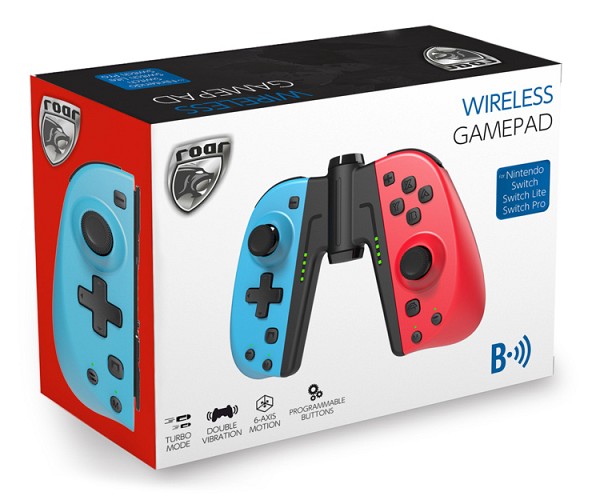 ROAR ασύρματο JoyCon gamepad RR-0015 για Nintendo Switch, μπλε & κόκκινο RR-0015
