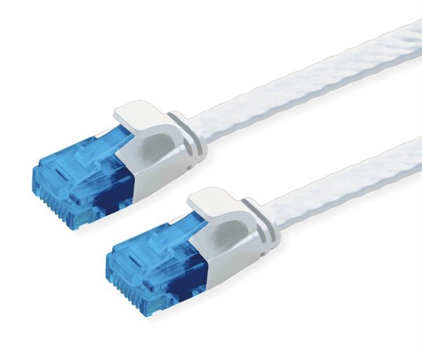 POWERTECH καλώδιο δικτύου CAB-N334, flat, Cat 6a U/UTP, 3m, λευκό CAB-N334