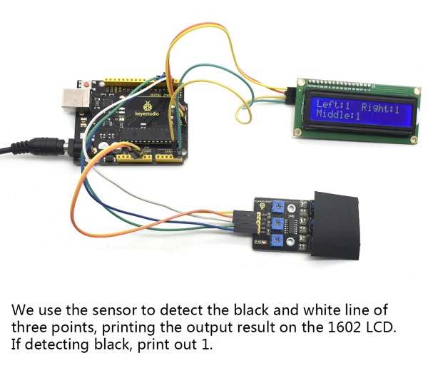 KEYESTUDIO 3-channel infrared line tracking sensor KS0453 KS0453