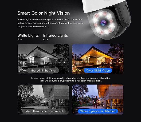 VSTARCAM smart κάμερα CS610Q, 4K/8MP, WiFi, PTZ, SD, IP66 CS610Q