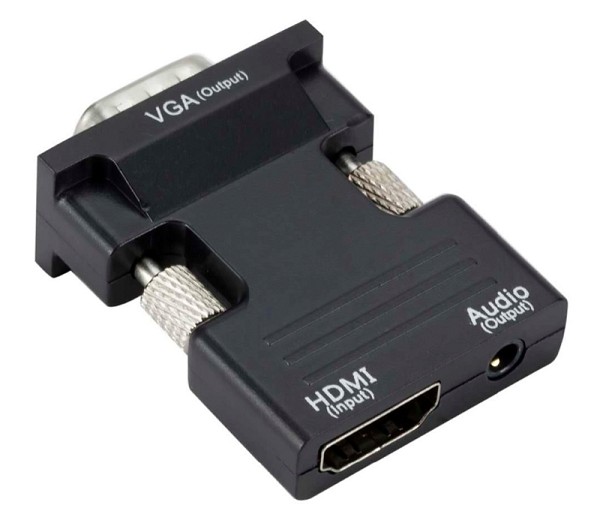 POWERTECH αντάπτορας HDMI σε VGA CAB-H120 με 3.5mm, μαύρος CAB-H120