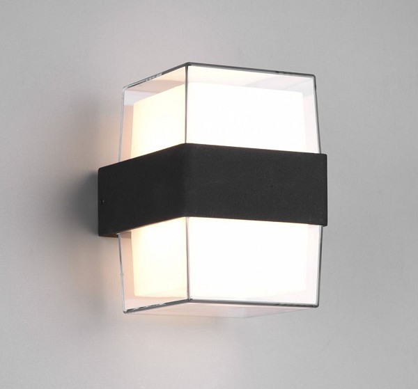 POWERTECH LED φωτιστικό τοίχου HLL-0159, 14W, 4000K, 1120lm, IP65, μαύρο HLL-0159