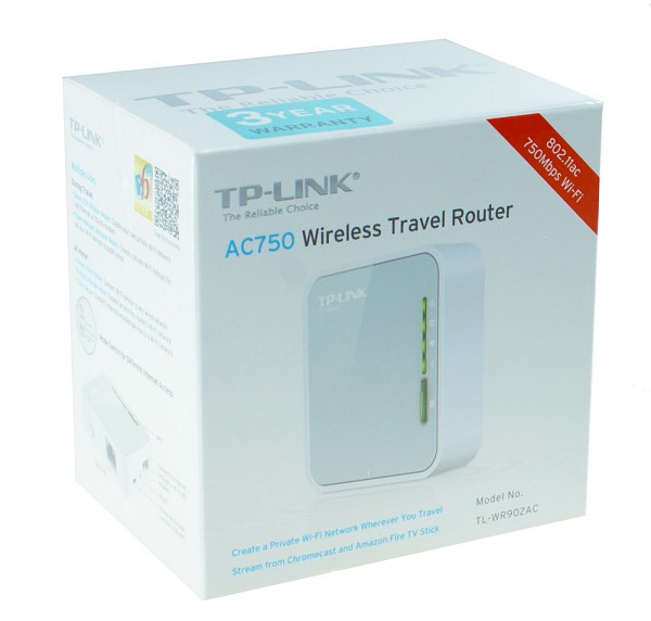 TP-LINK Wireless Travel Router TL-WR902AC, 750Mbps AC750, Ver. 1.0 TL-WR902AC
