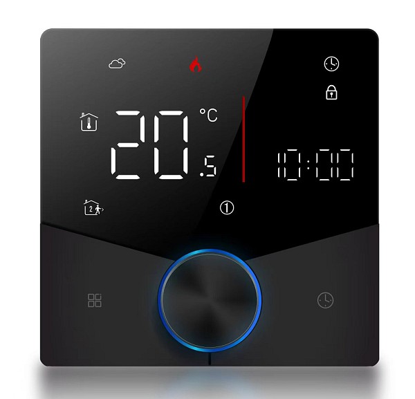 Smart θερμοστάτης χώρου BHT-009GBLW, πετρελαίου, Wi-Fi, μαύρος BHT-009GBLW