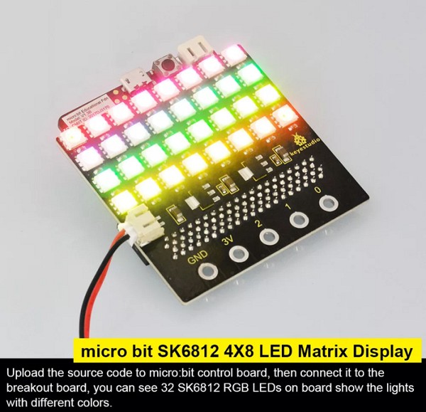 KEYESTUDIO SK6812 4x8 LED dot matrix shield KS0315 για Micro:bit KS0315