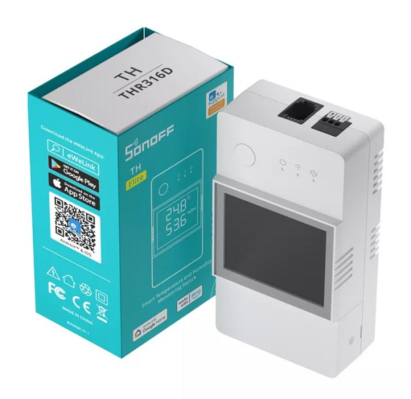 SONOFF smart διακόπτης ελέγχου θερμοκρασίας/υγρασίας THR320D, WiFi, 20A THR320D