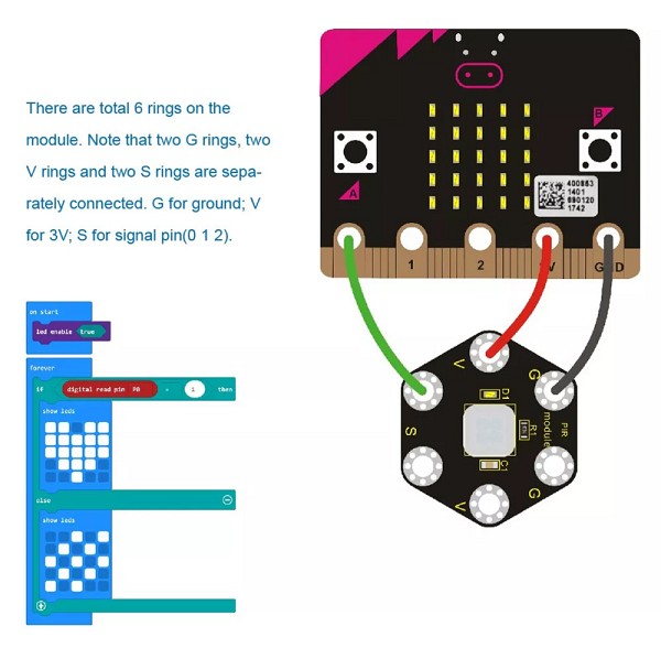 KEYESTUDIO PIR motion sensor module KS0422 για Micro:bit KS0422