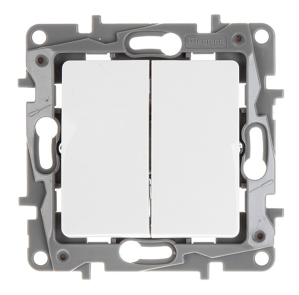 LEGRAND διακόπτης αλέ-ρετούρ 764502, διπλός, λευκός 764502
