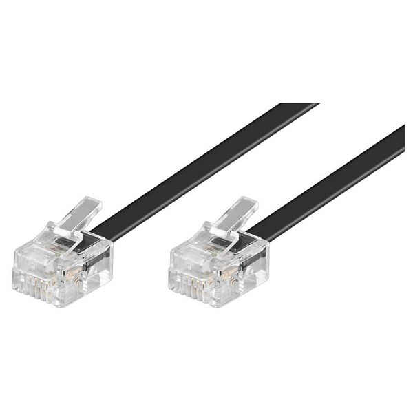 GOOBAY καλώδιο τηλεφώνου 50320, RJ11 6P4C, CCA, 15m, μαύρο 50320