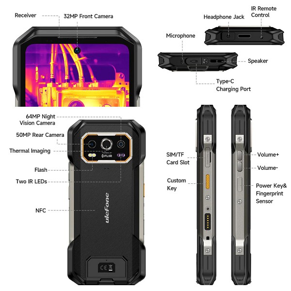 ULEFONE smartphone Armor 27T Pro, 6.78, 12/256GB, 5G, IP68/IP69K, μαύρο ARMOR27TPRO-BK
