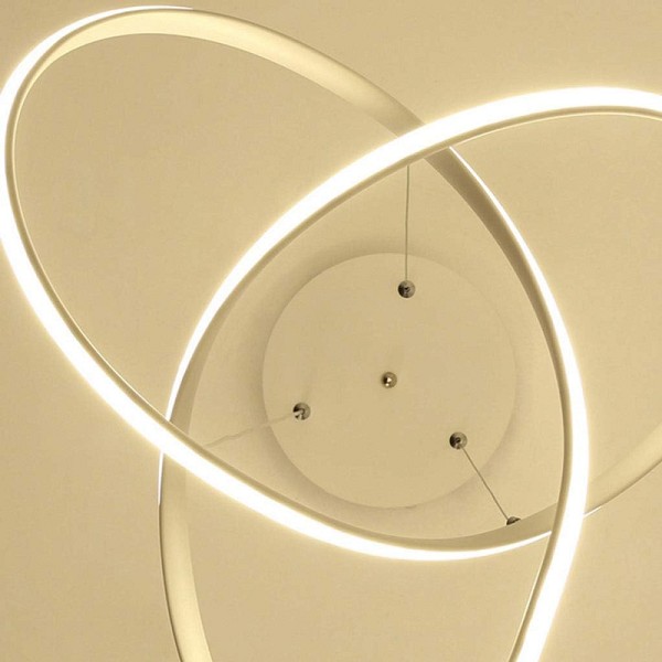 POWERTECH LED φωτιστικό οροφής HLL-0164, 50W, 4000K, Φ60cm, 1m, λευκό HLL-0164