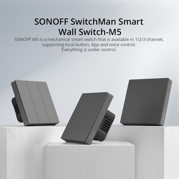 SONOFF smart διακόπτης M5-3C-86, τριπλός, WiFi, γκρι M5-3C-86