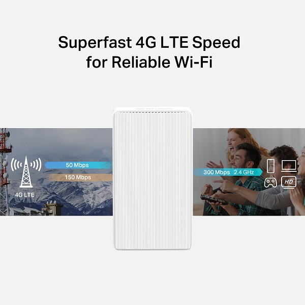 MERCUSYS router MB110-4G, 4G LTE, WiFi 300 Mbps, Ver. 2.0 MB110-4G-V2