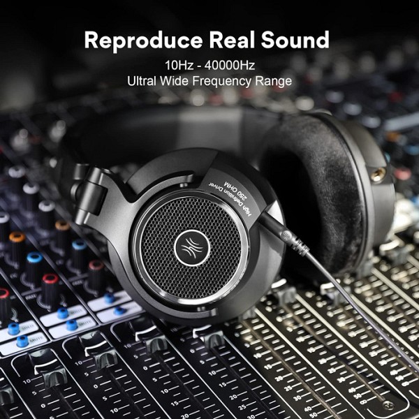 ONEODIO headset Monitor 80, 6.35mm & 3.5mm σύνδεση, Hi-Res, 40mm, μαύρο OA-MONITOR80