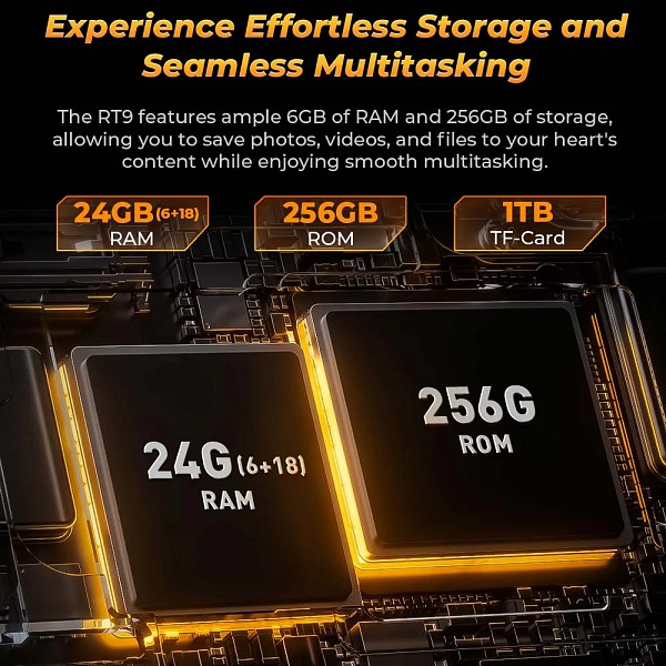 OUKITEL tablet RT9, 10.1, 6/256GB, 4G, 11000mAh, IP68/IP69K, μαύρο RT9-BK