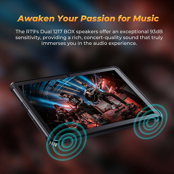 OUKITEL tablet RT9, 10.1, 6/256GB, 4G, 11000mAh, IP68/IP69K, μαύρο RT9-BK