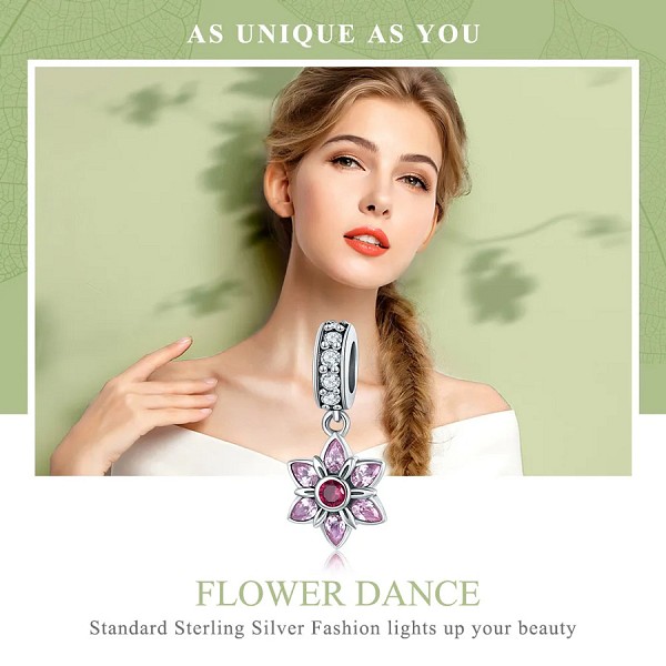 BAMOER σύμβολο Charm SCC840 για βραχιόλι/κολιέ, με ζιρκόνια, ασήμι 925 SCC840