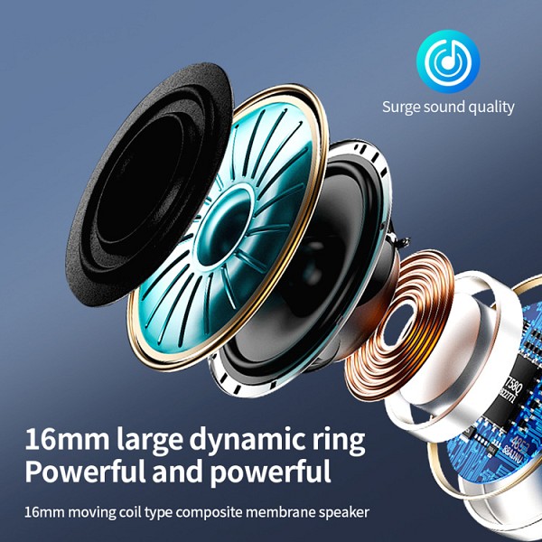 CELEBRAT open earphones SE3, Bluetooth 5.0, 180mAh, Φ16mm, μαύρα SE3-BK