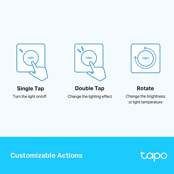TP-LINK smart διακόπτης Tapo S200D, με μπαταρία, 868MHz, Ver 1.0 TAPO-S200D