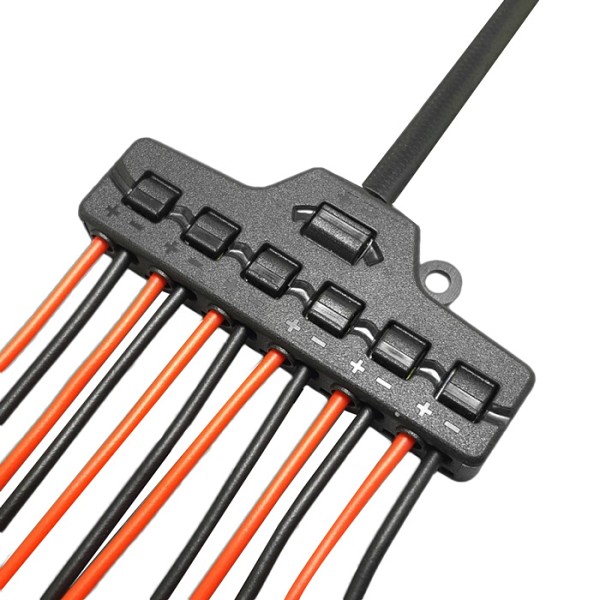 Splitter block TOOL-0095 για LED καλωδιοταινίες, 6-port, μαύρο TOOL-0095