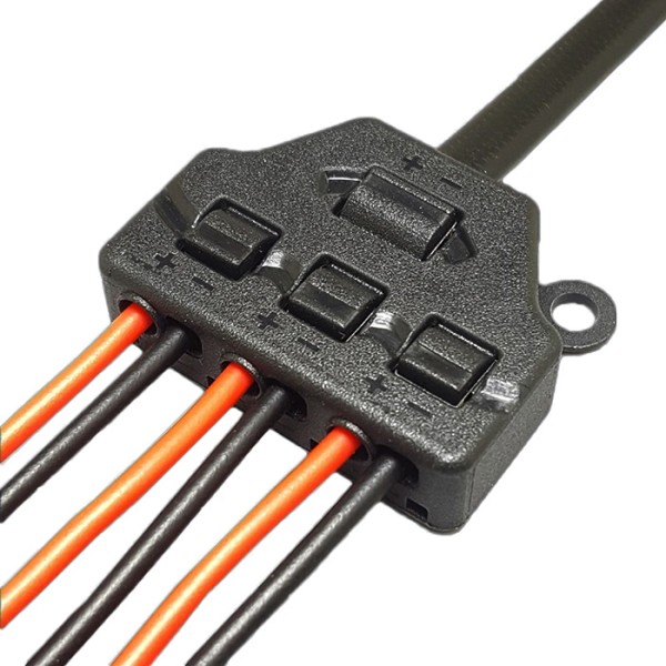 Splitter block TOOL-0096 για LED καλωδιοταινίες, 3-port, μαύρο TOOL-0096