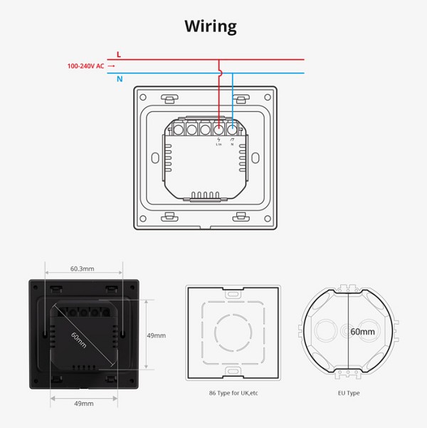 SONOFF smart panel ελέγχου NSPanel Pro, οθόνη αφής, Wi-Fi, Zigbee, λευκό NSPANEL86PW