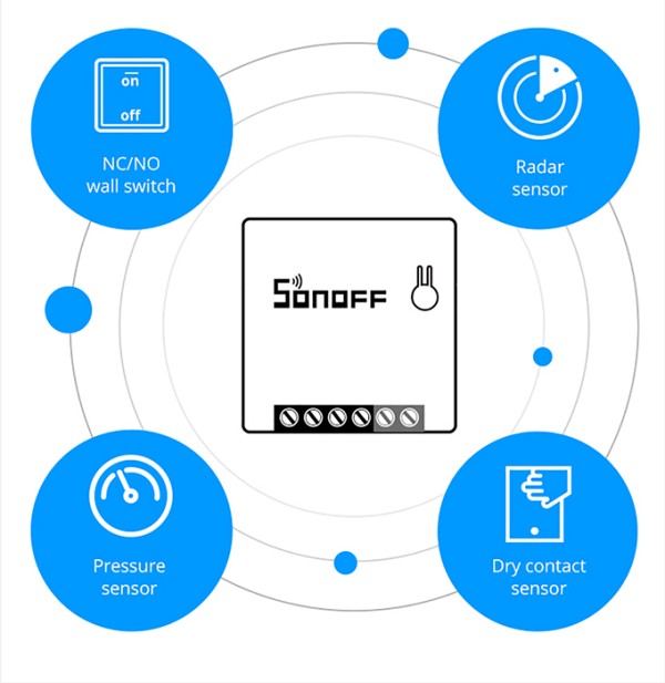 SONOFF Smart διακόπτης MINIR2, two-way, WiFi MINIR2