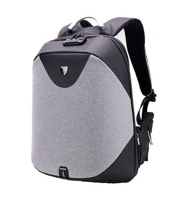 ARCTIC HUNTER τσάντα πλάτης B00208 με θήκη laptop 15.6, λουκέτο TSA, 24L, γκρι B00208-DG
