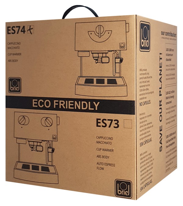 BRIEL μηχανή espresso ES74, 20 bar, μαύρη BRL-ES74A-BK