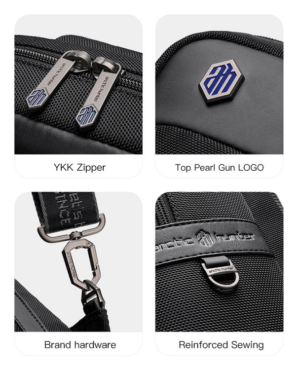 ARCTIC HUNTER τσάντα Crossbody XB00116 με θήκη για tablet, 7L, μαύρη XB00116-BK