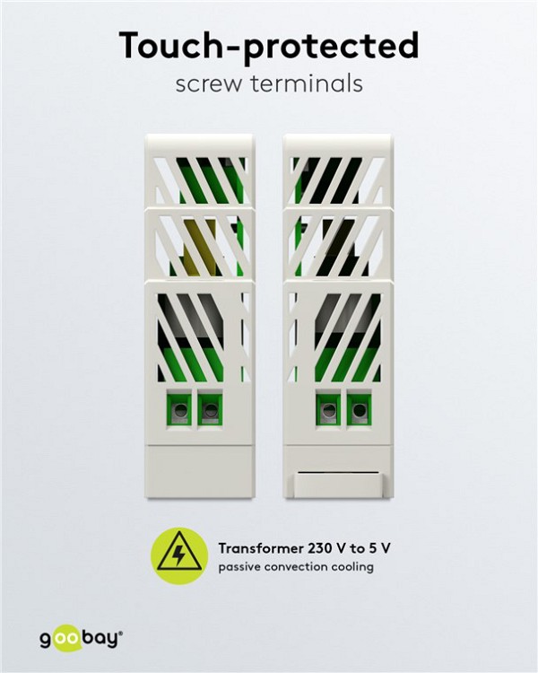 GOOBAY τροφοδοτικό 59574 για DIN rail, 5V/2.4A, 12W, IP20 59574