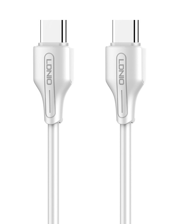 LDNIO καλώδιο USB-C σε USB-C LC122C, 65W PD, 2m, λευκό 6933138691335