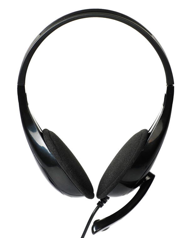 POWERTECH Headphones με μικρόφωνο PT-734 105dB, 40mm, 3.5mm, 1.8m, μαύρο PT-734