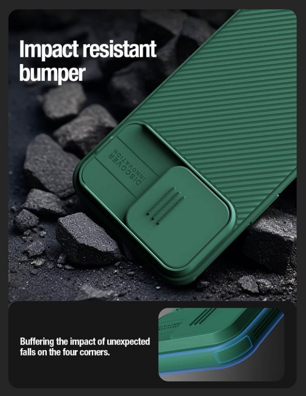 NILLKIN θήκη CamShield Pro για iPhone 15 Pro Max, πράσινη 6902048266155