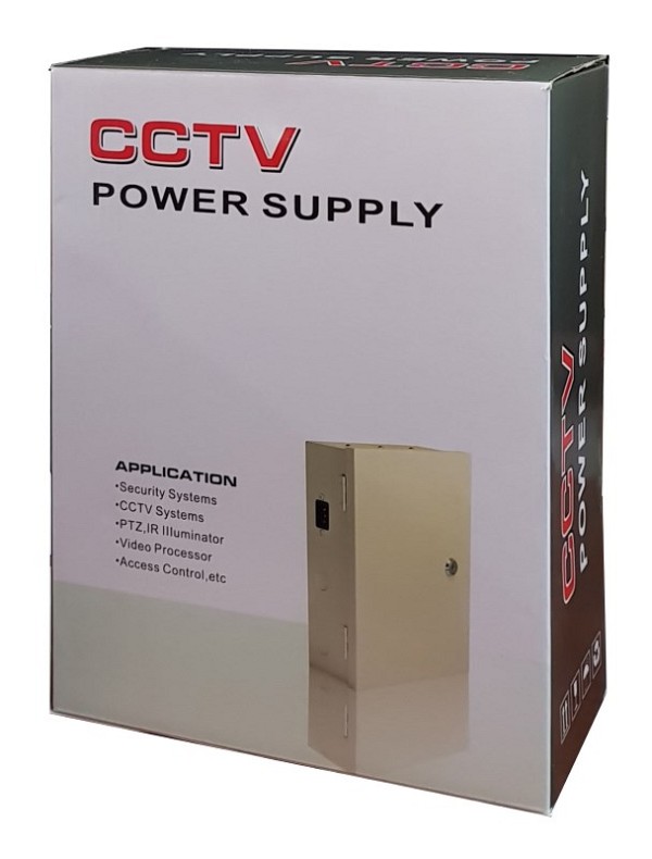 POWERTECH τροφοδοτικό CP1209-20A-B για CCTV-Alarm, DC12V 20A, 9 κανάλια CP1209-20A-B