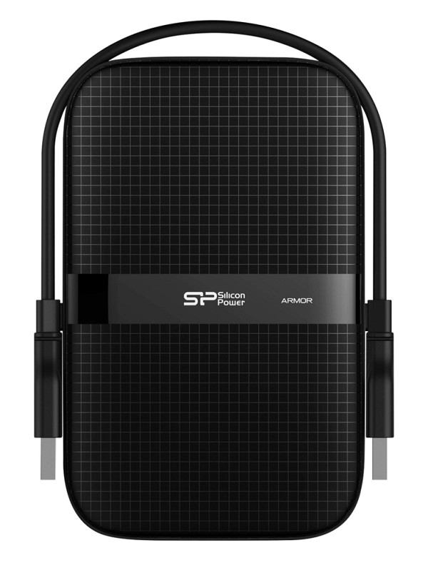SILICON POWER εξωτερικός HDD Armor A60, 1TB, USB 3.2, μαύρος SP010TBPHDA60S3A