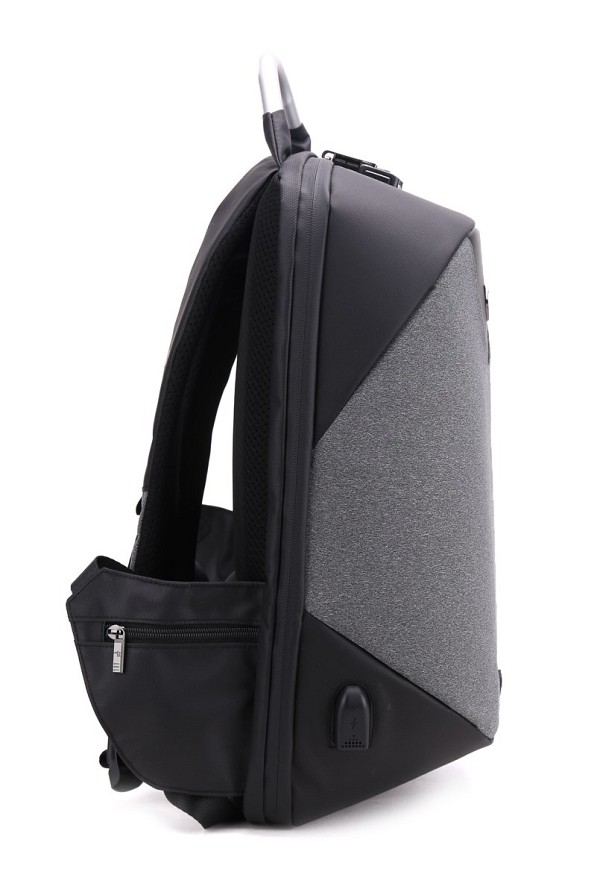 ARCTIC HUNTER τσάντα πλάτης B00208 με θήκη laptop 15.6, λουκέτο TSA, 24L, γκρι B00208-DG