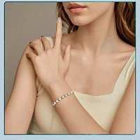 BAMOER βραχιόλι BSB189 με πέρλες & κυβική ζιρκόνια, ασήμι 925, ασημί BSB189