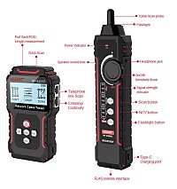 NOYAFA tester καλωδίων δικτύου NF-8209S για RJ45 PoE NF-8209S