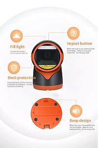 WINSON barcode scanner 1D & 2D WAI-5780, ενσύρματη σύνδεση USB, μαύρο WAI-5780