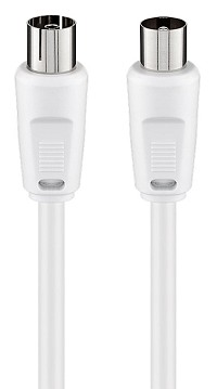 GOOBAY καλώδιο κεραίας αρσενικό σε θηλυκό 11514, <70 dB, CCS, 10m, λευκό 11514