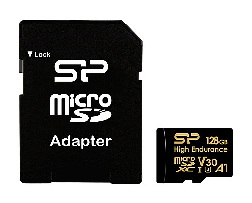 SILICON POWER κάρτα μνήμης microSDHC High Endurance, 128GB, Class 10 UHS-I U3 A1 V30 SP128GBSTXDV3V1HSP